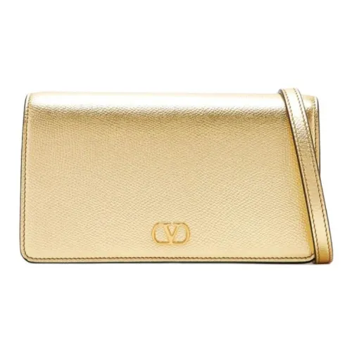 Valentino GARAVANIVLogo Фирменная кожа Сумка через плечо Мини Женская Желтая