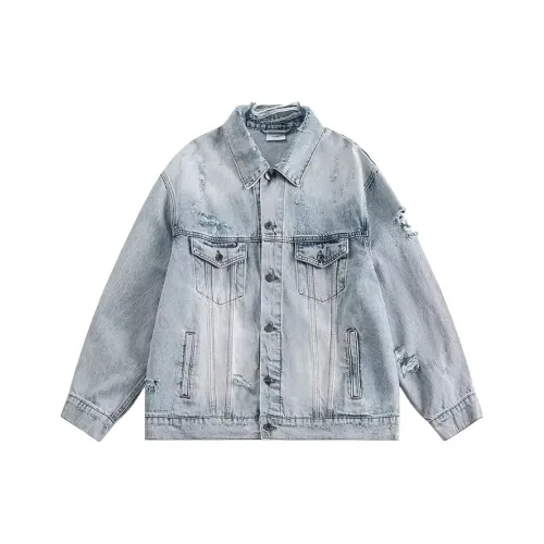 CAT'S PAW Синий Унисекс Джинсовые куртки