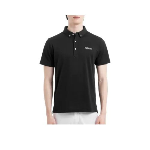 TITLEIST Мужская поло рубашка черного цвета