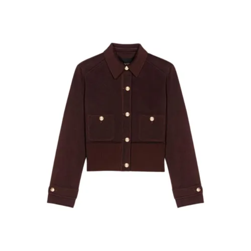 Maje Темно-коричневые женские куртки