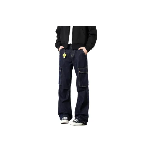 Pirkadat Темно-синий Синий Унисекс Джинсы