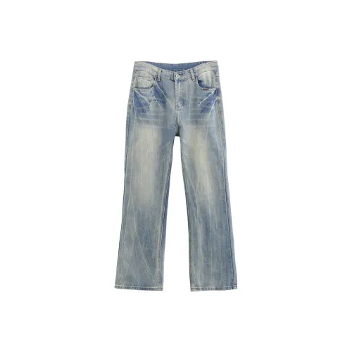 ENTONG Винтажные синие унисекс джинсы