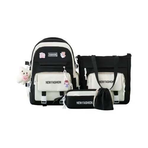 WRELS Холст Рюкзак Стандартный Черный Розовый Бордовый Павлиний Синий