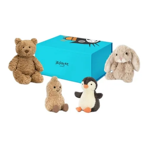 JELLYCAT Barcelona Bear Сладкий стиль Вечеринка Коробка Куклы Плюшевая кукла Высота 16 см 15 см 12 см