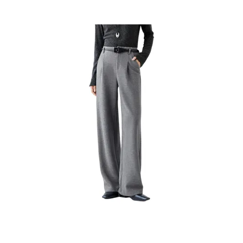 IHIMI Light Gray Women's Casual Pants IHIMI Светло-серые женские повседневные штаны