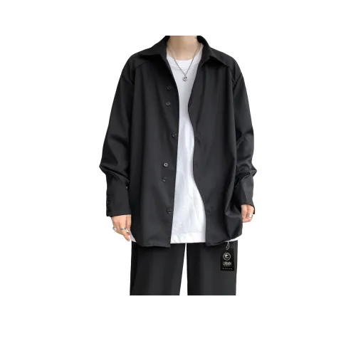 URBAN AUTHENTIC Черный улучшенный унисекс рубашки