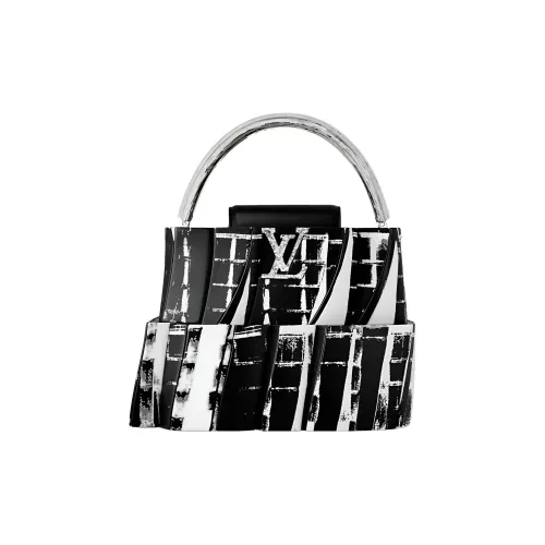 LOUIS VUITTON Коллаборация с Frank Gehry Capucines Кожа Сумка Маленькая Женская Черная Белая