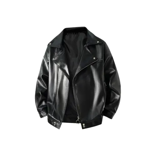 SAGP Черный Унисекс Кожаные куртки