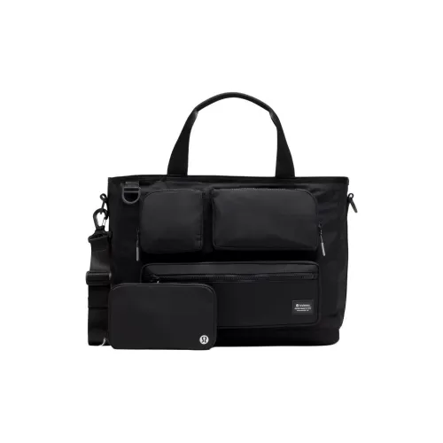 lululemon Нейлоновая сумка-тоут сумка для покупок сумка через плечо унисекс черный