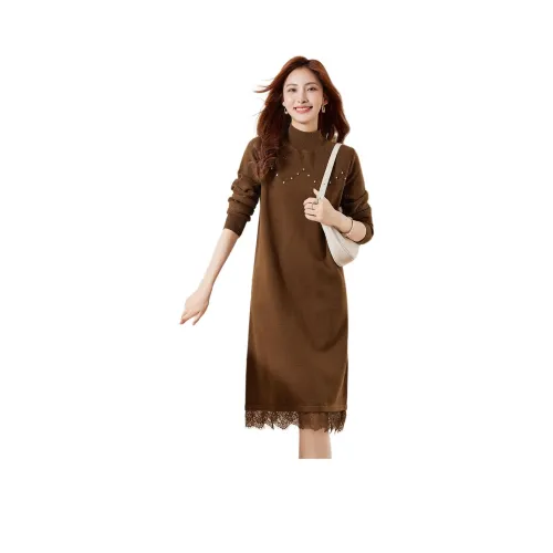 X MOOM Длинное платье с длинными рукавами женское