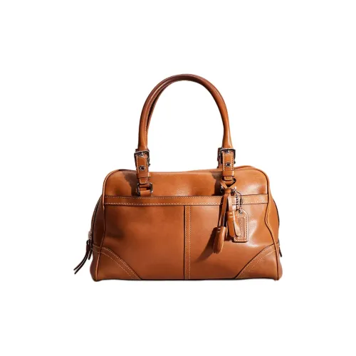 COACH Hamptons Кожа Доска для ноутбука Сумка Большая Женская CAMEL