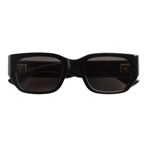 Bottega Veneta Переработанные ацетатные квадратные солнцезащитные очки унисекс черные