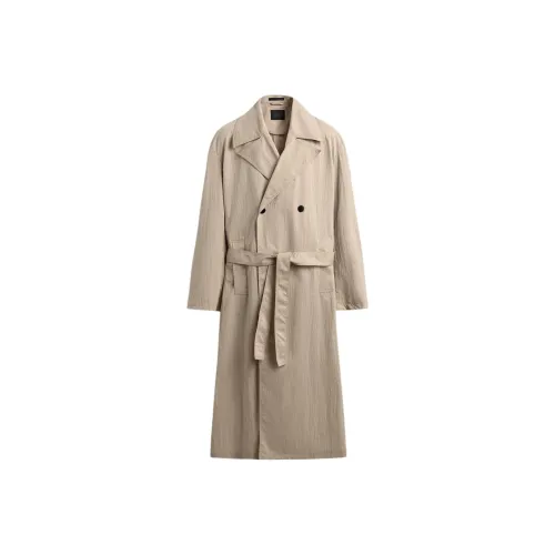 ZARA Морозный Белый Мужской Тренч