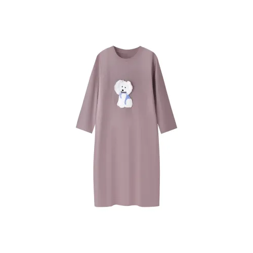 DAMOS·LOVE Осенний Ночная сорочка Длинный Женские Фиолетовый