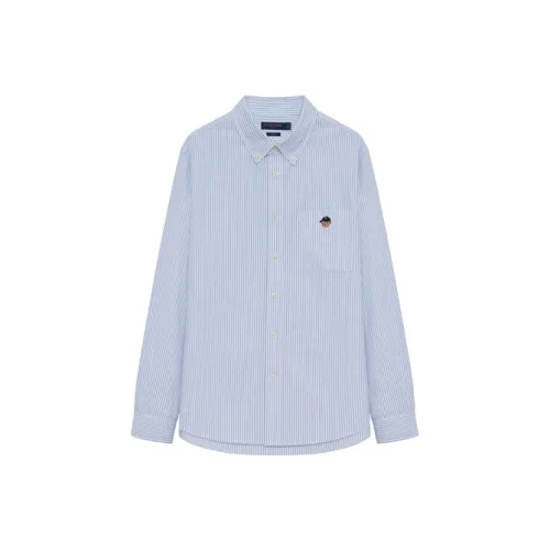 Teenie Weenie Men Evergreen Series Рубашка Осенняя Унисекс Сине-Белая Сине-Серая National Day Travel