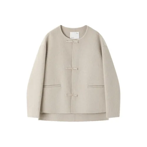 IHIMI Элегантное Бежевое Женское Пальто