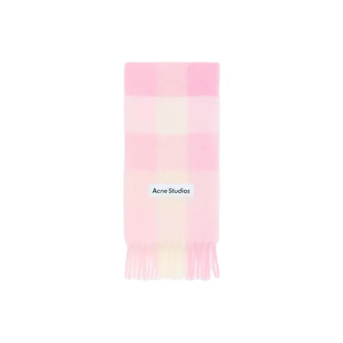 Acne Studios Alpaca Вязаные Шарфы Унисекс Конфетный Розовый Белый Светло-Розовый
