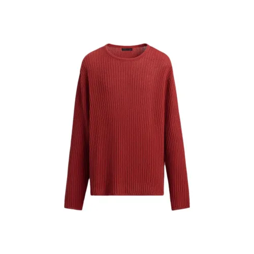 ZARA Кирпично-красный Мужской Трикотаж