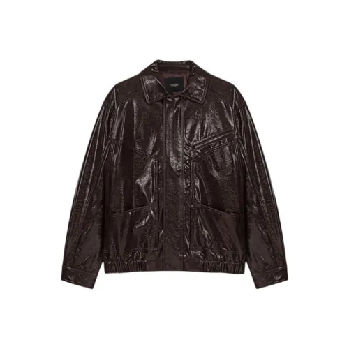 Maje Темно-коричневые женские куртки