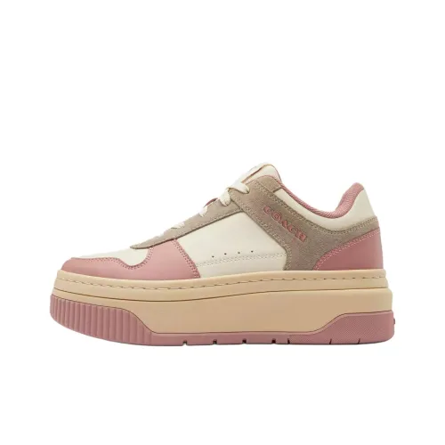 COACH Низкие кроссовки для скейтбординга женские серо-розовые