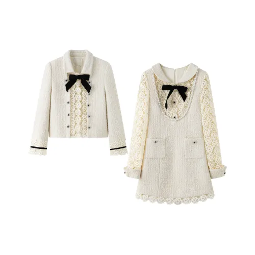 DITB Cream White Женские Комплекты с Юбкой