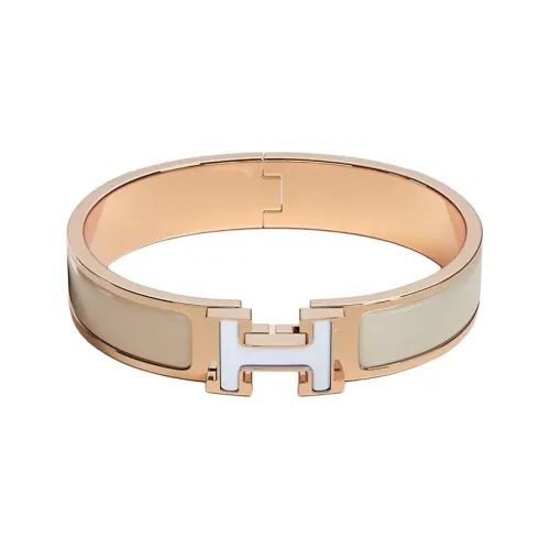 HERMES Эмаль Браслеты Женские Розовое Золото