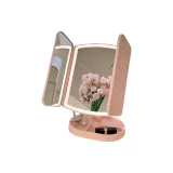 Розовый [Треугольный складной + Три режима температуры + Множественная секция зеркальца]