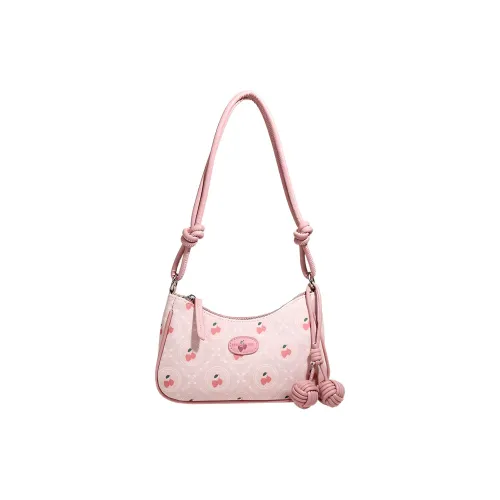 DALO Искусственная кожа Сумка через плечо Женская Розовая Экрю