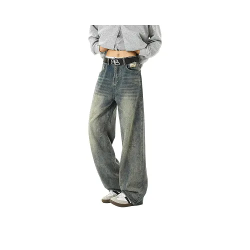 BLACK AT Синий Унисекс Джинсы