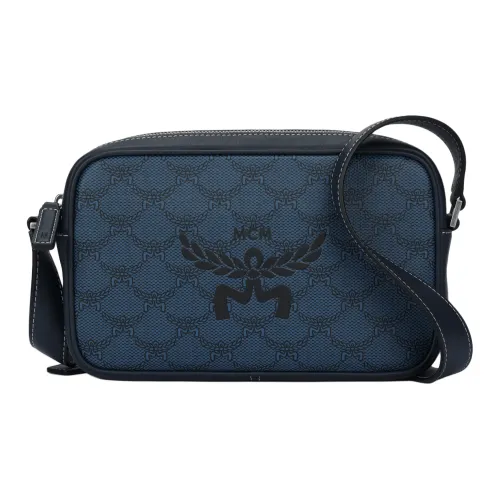 MCM Напп-Кожа Сумка через плечо Женская Темно-Синяя