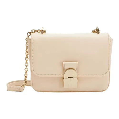 Furla COSY Кожа Маленькая Квадратная Сумка Портативная Сумка через плечо Сумка на плечо Женская Молочно-чайная