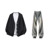 Чёрные + Жёлтый Грязь Брюки