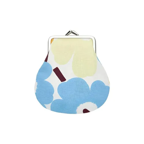 Marimekko совместный бренд Хлопок Кошелек Мини Женский Экрю Небесно-голубой Ванильный Гавайский