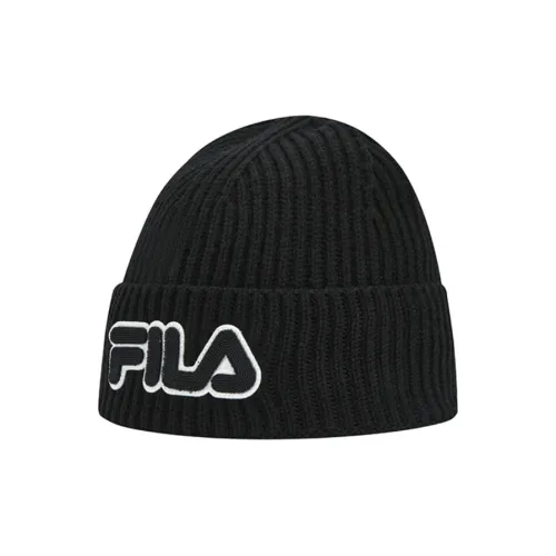 FILA ORIGINALE Акриловая вязаная шапка из овечьей шерсти Мужская Темно-черная