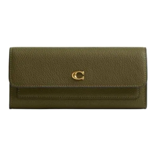 COACH Mira Кожа Кошелек Маленький Женский Оливково-зеленый
