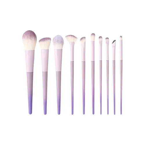 TLXT 10 шт Градиентный фиолетовый Makeup Brush Clothing Sets Градиентная ручка Мягкие кисти для косметики Beauty Tools