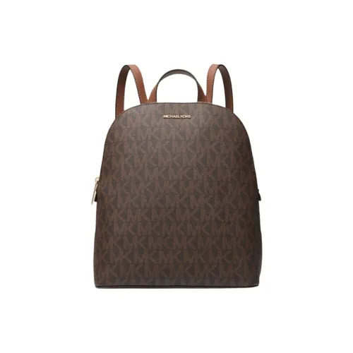 MICHAEL KORS Cindy Покрытый холст с материалами Рюкзак Большой Женский Коричневый