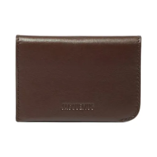 Jacquemus Телячья кожа Держатель для карт Унисекс Полночь Коричневый