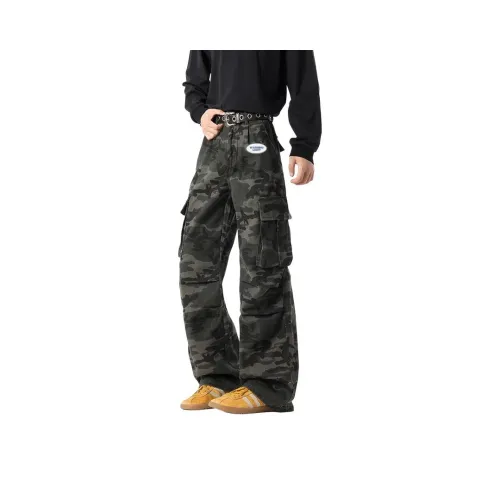 WARNING LIGHT Камуфляж Унисекс Джинсы