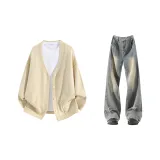 Абрикос + Желтый Грязь Брюки