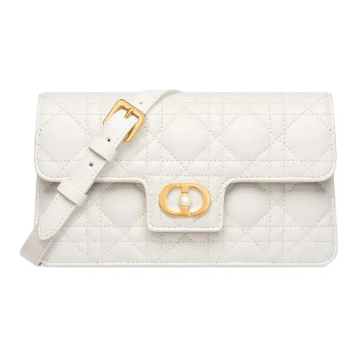DIOR Jolie Овечья кожа Сумка через плечо Мини Женская Белая