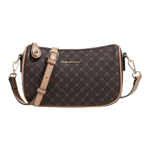 SMILE FOCUS Микрофибра Синтетическая Кожа Плечевая Сумка Стандартная Женская Кофейного Цвета