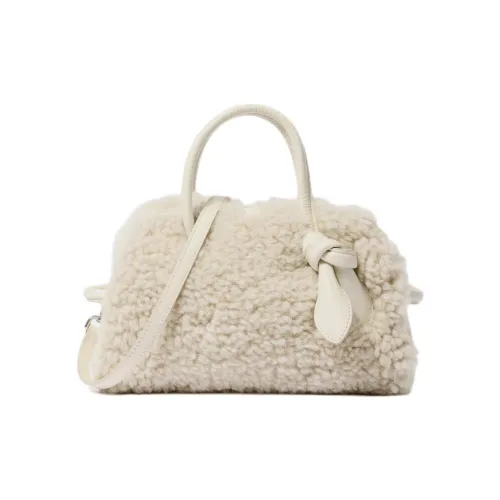 Jacquemus Шерсть Bowling Bag Сумка через плечо Сумка Маленькая Женская Светлый Айвори Белый