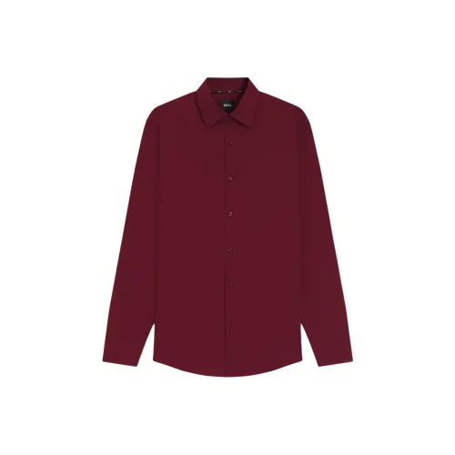Hugo Boss Темно-красные Мужские Рубашки