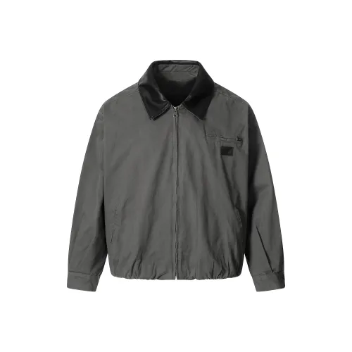 ONITSOP Loose And Модный Уличная одежда Авиатор Куртка с кожаными вставками Ожерелье-чокер Унисекс