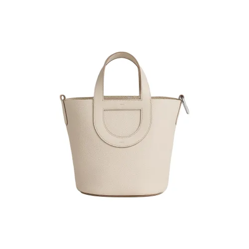 HERMES In The Loop Taurillon Clemence Bullhide с Swift кожа свиной нос корзинка-сумка сумка женская розово-белый