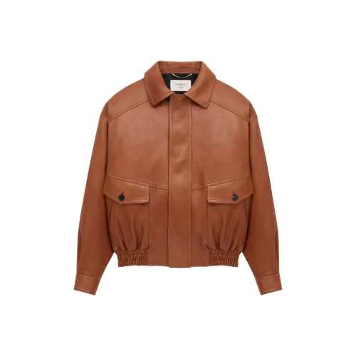 SAINT LAURENT FW25 Кожа Куртка Женская