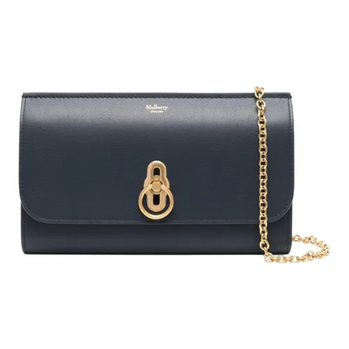 Mulberry Телячья кожа Одно плечо Через плечо Клатч Женские Полночный синий