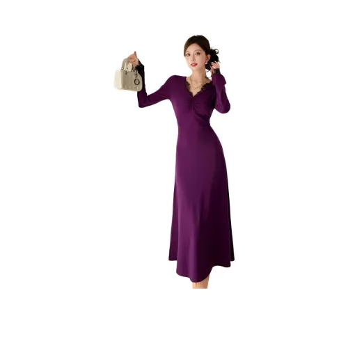 HTHK Длинное платье с длинными рукавами женское