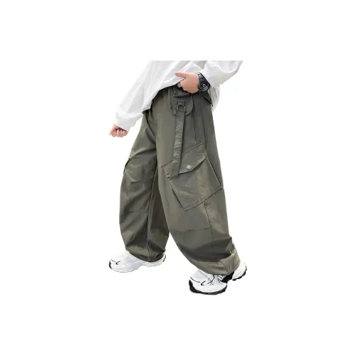 ЮЙЧЖАОЛИНЬ Boys' Cargo Pants Spring Autumn 2025 Детские Loose Fit Wide Leg Pants Spring Casual Boy Pants Детская одежда